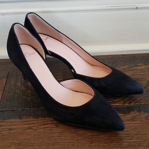 J Crew Lucie suede pumps J8205 black heels